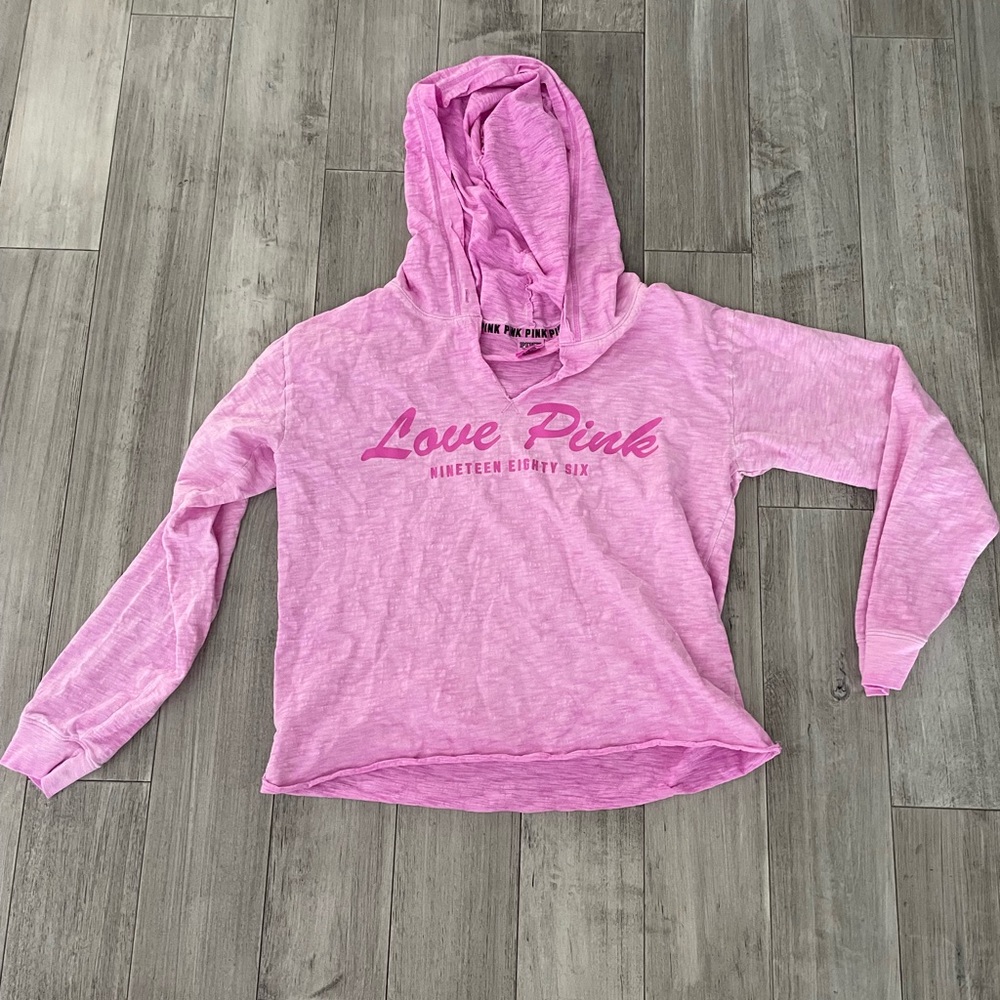 Pink cotton hoodie